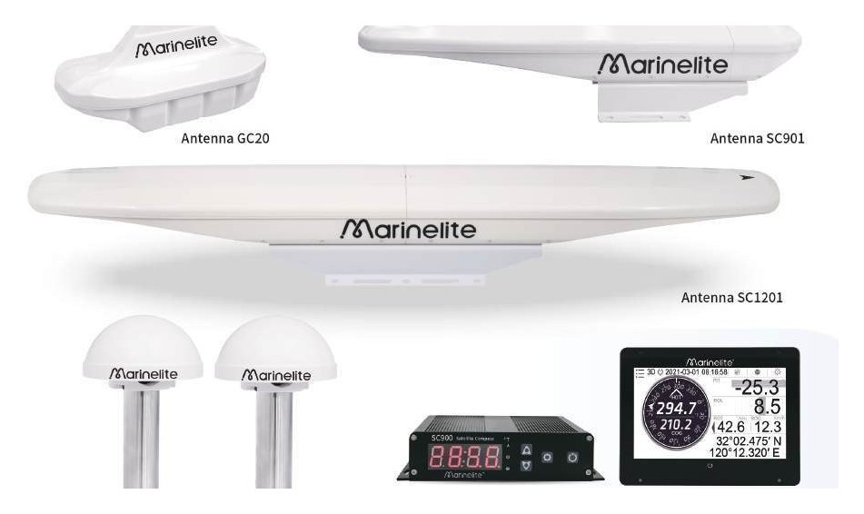 Compás satelital Marinelite GC20, SC90, SC120 y SC9000.