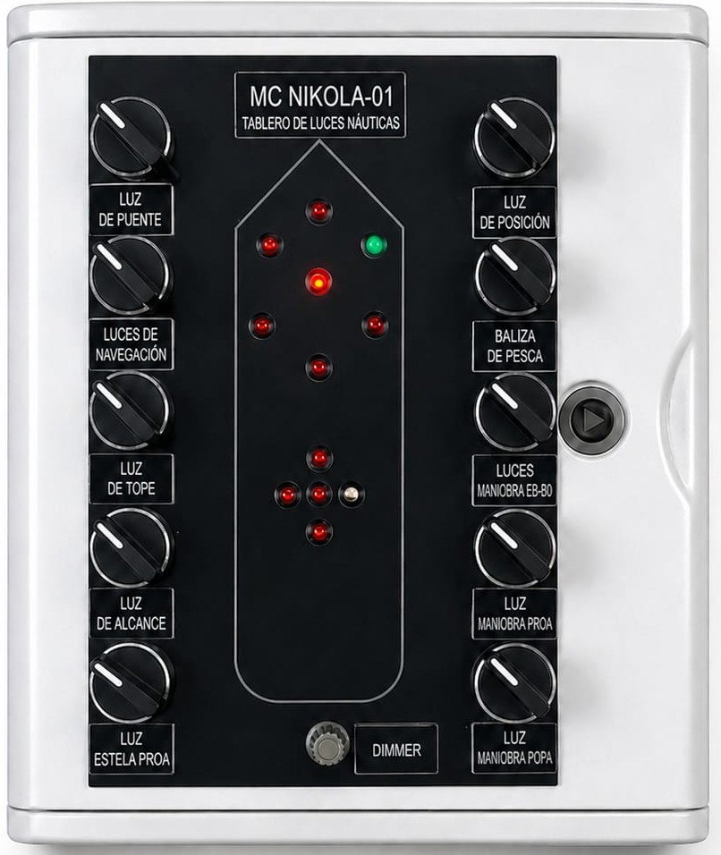 Tablero MC NIKOLA-01 para control de iluminación náutica 24V.